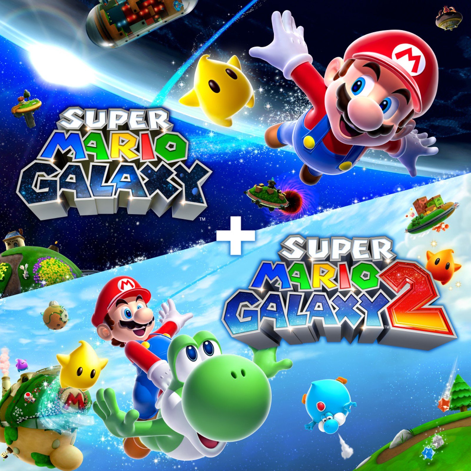  Poster voor Super Mario Galaxy + Super Mario Galaxy 2